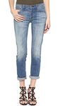 7 For All Mankind Women's Josefina Boyfriend Mid Rise Jeans, Bright Light Broken Twill, 28 29