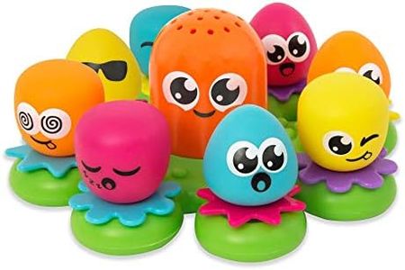 TOMY Toomies Bath Octopals Floating Bath Toys, Pack of 8, Multicolour