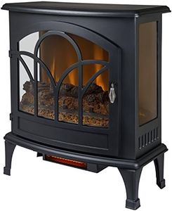 Muskoka 25" Curved Front Infrared Panoramic Electric Stove-Black