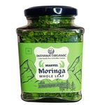 Indiana Organic Moringa Whole Leaves Dry Leaf, Dried Drumstick Tree Leaves, Natural Super-Food – For Making Herbal Tea, Smoothies, Soups - 35 Gram (Pack of 3)