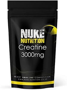 Nuke Nutrition Creatine Tablets 3000mg - 60 Tablets - Pure Creatine Monohydrate Supplements to Boost Muscle Mass, Bulk & Strength - Excellent Pre Workout for Men & Women - Boost Energy & Performance