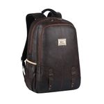 Gear Classic 20L Small Faux Leather Water Resistant Anti Theft Laptop Backpack/Office Backpack for Men/Women - Brown