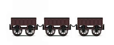 Hornby R60164 Wagon Packs, Brown