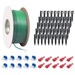 100m Boundary Cable Wire for Robotic Lawn Mower, with 50 Pegs, 10 Cable Connectors, 10 Connection Terminals, Lawn Robot Accessory Set, Compatible with Bosch Gardena Husqvarna Stihl etc