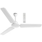 NeoDash EXA 1200mm Energy Saving BLDC 28W Ceiling Fan with Remote Control | BEE 5 Star Rated | Anti Rust | High Speed | 3 Year On-Site Warranty (White)