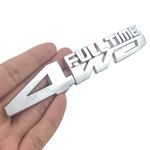 DHIHAA 3D 4 Wheel Drive Logo Metal Sticker for All Cars and Trucks - Chrome (15.4CM x 2.6CM)