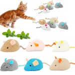 6 Pcs Catnip Mouse Toys for Indoor Cats, Soft Plush Catnip Cat Toys for Adult and Kitten, Plush Chew Toys for Teeth Cleaning, Simulation Catnip Toys for Playing, Kicking and Biting