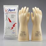 33 KV Electrical Insulated Safety Gloves – 33000V Tested High Voltage Shock Proof Seamless Latex Rubber Hand Protection for Electricians & Industrial Use (1 Pair)