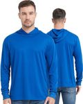 ProtectX 2-Pack High Visibility Lightweight Long Sleeve Hoodie, Sun Protection UPF 50+ Quick-Dry, SPF UV Shirt, Active Wear - Royal Blue, 4X-Large