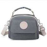 Storite Women's Stylish Small Lightweight Sling Crossbody Shoulder Bag, Portable Handbag Bag With Inner Padded Pocket & Adjustable Strap (Grey,21x10x17cm)