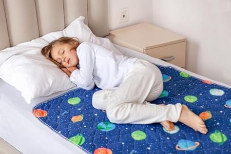 Lynmark Alaise pour Matelas, Protège Matelas Imperméable pour Apprentissage de la Propreté, Motif Galaxie, Couvre et Protège-Matelas Lavable pour Lit d’Enfant et Lit 1 Personne