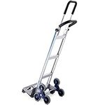 GiantexUK Heavy Duty Hand Truck, Aluminium Sack Trucks with 6 Wheels and 2 Loop Handles, Moving Trolley Stair Climbing Cart for Warehouse, Workshop, Garage, 250KG Capacity