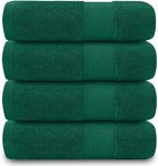 GC GAVENO CAVAILIA Hand Towels For Bathroom - 700 GSM Towels Set of 4 - Egyptian Cotton Towels - Hotel Quality Towels - Machine Washable - Green - 50X85