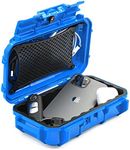 Seahorse 56 Portable Waterproof Dry Box Hard Protective Micro Case - Mil Spec/USA Made / IP67 Waterproof/Lockable/Airtight/Smell Proof - For Hand Tools, Hobby Tools (Blue)