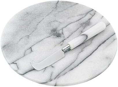 Judge H373 Marble Cheese Board with Matching Cheese Knife 26cm Diameter - 25 Year Guarantee