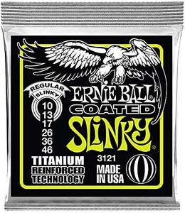 Ernie Ball Regular Slinky Coated Titanium RPS Electric Guitar Strings - 10-46 Gauge