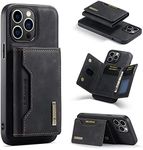 Wallet Case Compatible with iPhone 14 Pro Max, DG.MING Premium Leather Phone Case Back Cover Magnetic Detachable with Trifold Wallet Card Holder Pocket for iPhone 14 Pro Max (Black)