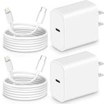 iPhone Charger Fast Charging,[MFi Certified] 2 Pack Type C to Lightning Cable Wall Charger Block and (6ft+10ft) Fast Charging Cable for iPhone 14/13/12/12 Pro Max/11/Xs Max/XR/X