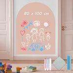 Magnetic Arch Wall Decal for Kids（Camel Pink）