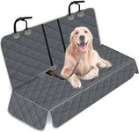 Dog Car Seat Covers, Pet Bench Seat Cover, Nonslip Waterproof Heavy Duty Pet Car Seat Cover for Dogs and Armrest Fits Cars, Trucks and SUVs (Grey)