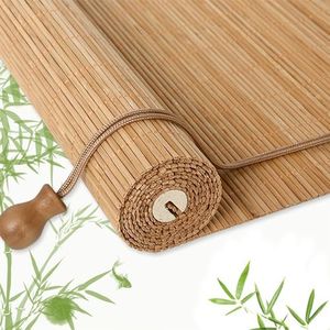 EVOZEN Bamboo Blinds for Interior Windows, Custom Bamboo Shades for Indoor Windows, Roller Shades for Indoor Window and Outdoor Patio, Easy to Install for Decks, Porches, Backyards