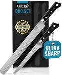 Cutluxe Carving Knife Set for BBQ & Brisket – Razor Sharp German Steel Slicing and Boning Knife for Meat Cutting, Full Tang & Ergonomic Handle – Artisan Series