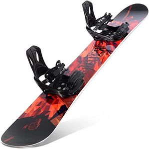 STAUBER 138cm Summit Snowboard & Binding Package Sizes 128, 133, 138, 143, 148,153,158, 161- Best All Terrain, Twin Directional, Hybrid Profile - Adjustable Bindings - Designed for All Levels