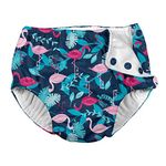 i Play Girls Swim Diaper Navy Flamingo's-18 Months