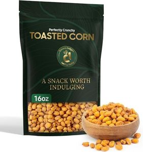 Cravers Delight Crunchy Corn Snack – 16 oz Roasted Salted Dried Corn Kernels in Giftable Resealable Pouch – Healthier Alternative to Chips and Greasy Snacks for Kids & Adults – Non-GMO and Gluten Free