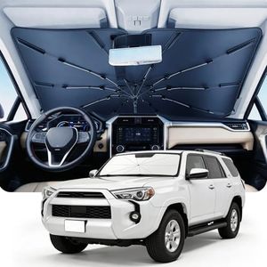 DMJN Umbrella Windshield Sun Shade for Toyota 4Runner (2017-2026), Car Sunshade for Front Windshield [Nano Ice-Crystal Coatings] UPF50+ Heat & UV Block, Protect Interior & Keep Cooler