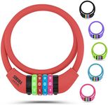 Büchel Bike Locks Cable for Kids - Colorful & Keyless - Secure Your Child's Bike - Easy-to-Use Bicycle Accessory, High Security 5 Digit Resettable Combination Coiling Bicycle Lock, Anti Theft