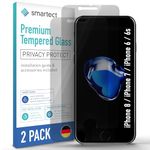 smartect Glass Screen Protector [2 Pieces, Privacy] for Apple iPhone 8 / iPhone 7 / iPhone 6 / 6s, Anti Spy Protective Film Anti Scratch, Bubble Free, 9H Hardness, Ultra Resistant