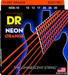 DR Strings NOE-10 HIDEF NEON™ ORANGE Colored Electric Guitar Strings: Medium 1046