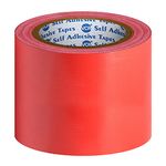 VCR Red Duct Tape - 18 Meters in Length 96mm / 4" Width - 1 Roll Per Pack - Strong Book Binding Tape - Waterproof Heavy Duty Duct Tape