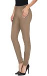 Hybrid & Company Women's Slim Fit Stretch Jean with Long Crotch Crotch, Khaki, M, Khaki, M