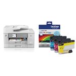 Brother MFC-J6955DW INKvestment Tank Colour Inkjet All-in-One Printer with Wireless, Duplex Printing, and Scanning & Standard-Yield Colour Ink Cartridge 3-Pack