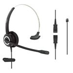 DailyHeadset RJ9 Corded Office Phone Noise Canceling Headset for MITEL Nortel Meridian Polycom Packet 8 ShoreTel Xblue Landline Telephone