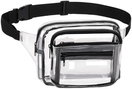 Clear Fanny Pack Stadium Approved Multi-purpose Waist Bag for Work,Travel & Sporting Event
