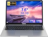 ACEMAGIC 16 inch FHD Display laptop, Quad-Core N-95 Processor Up to 3.4GHz（Beat N5095） laptop computer, 16GB DDR4 512GB SSD Notebook Computers with Metal Body Support WiFi, BT5.0, 3*USB3.2