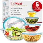 EatNeat Set of 5 Glass Food Storage