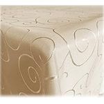 JEMIDI Tablecloth Ornaments Silk Gloss Precious Table Cover Tablecloth 31 Sizes and 7 Colours Cream Oval 130x220