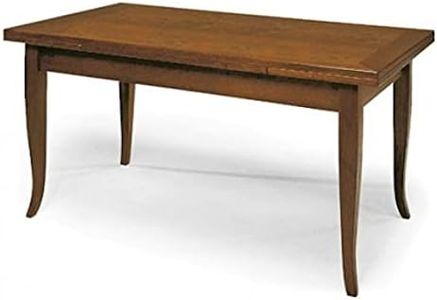 Mar.c.a. Design - Tavolo allungabile Fino a 240 cm | Gambe a Sciabola, Legno di Pioppo Noce Scuro, Allungabili ed Estraibili - Tavolo Arte Povera Made in Italy, Mis. 160X85 Chiuso e 240x85 Aperto