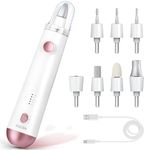 Professional Electric Nail File Set, Manicure Pedicure Kit,Cordless Nail Drill Machine, 8pcs Bits, 5 Speeds Hand Foot Care Tool for Grind Trim Polish(White)