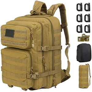 GZ XINXING Assault Pack Military Tactical Army Backpack Bug Out Bag Daypack (Tan)