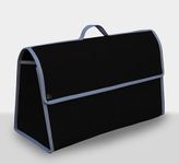 GREEN DECOR Non Woven Felt Portable & Foldable Multipurpose Utility Bags For Home & Car Boot Space Tools Accessories Organizer Storage For Mini Vehicles & SUV Car(Triangle,Black Color 18X8X9 Inch)