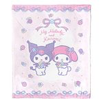 Northwest My Melody and Kuromi Silk Touch Throw Blanket, 50" x 60", Flower Friends