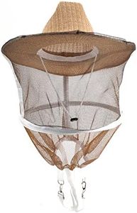 AukBeeFun Beekeeping Veil Hat Bee Keepers Hat with Netting Safe and Comfortable Professional Bee Keeping Supplies(Pack of 1)