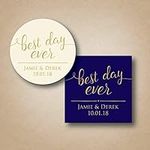 Best Day Ever Wedding Favor Labels
