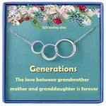 Grandmother Gifts for Grandma Present Nana Jewellery Mum Necklace Silver Circle Infinity Pendants Mothers day Granddaughter Birthday Present for Grandma gifts Women