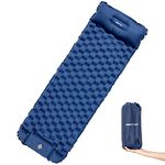 Night Cat Inflatable Sleeping Pads Mat Bed with Foot Pump Pillow for Camping Backpacking Hiking Ultra-Light Compact Comfortable Extendable 77"x25"